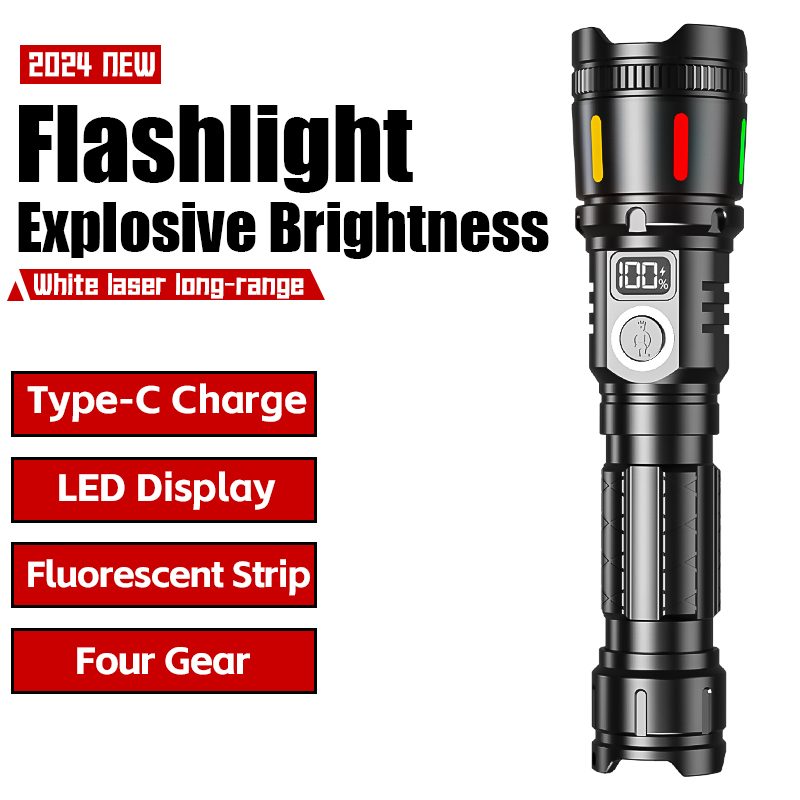 Factory Wholesale LED Strong Light Rechargeable Flashlight