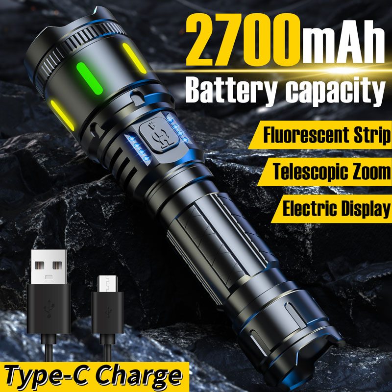Factory Wholesale LED Strong Light Rechargeable Flashlight