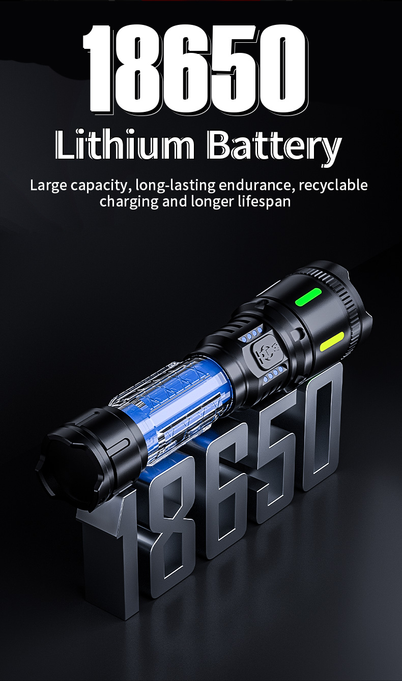 Factory Wholesale LED Strong Light Rechargeable Flashlight