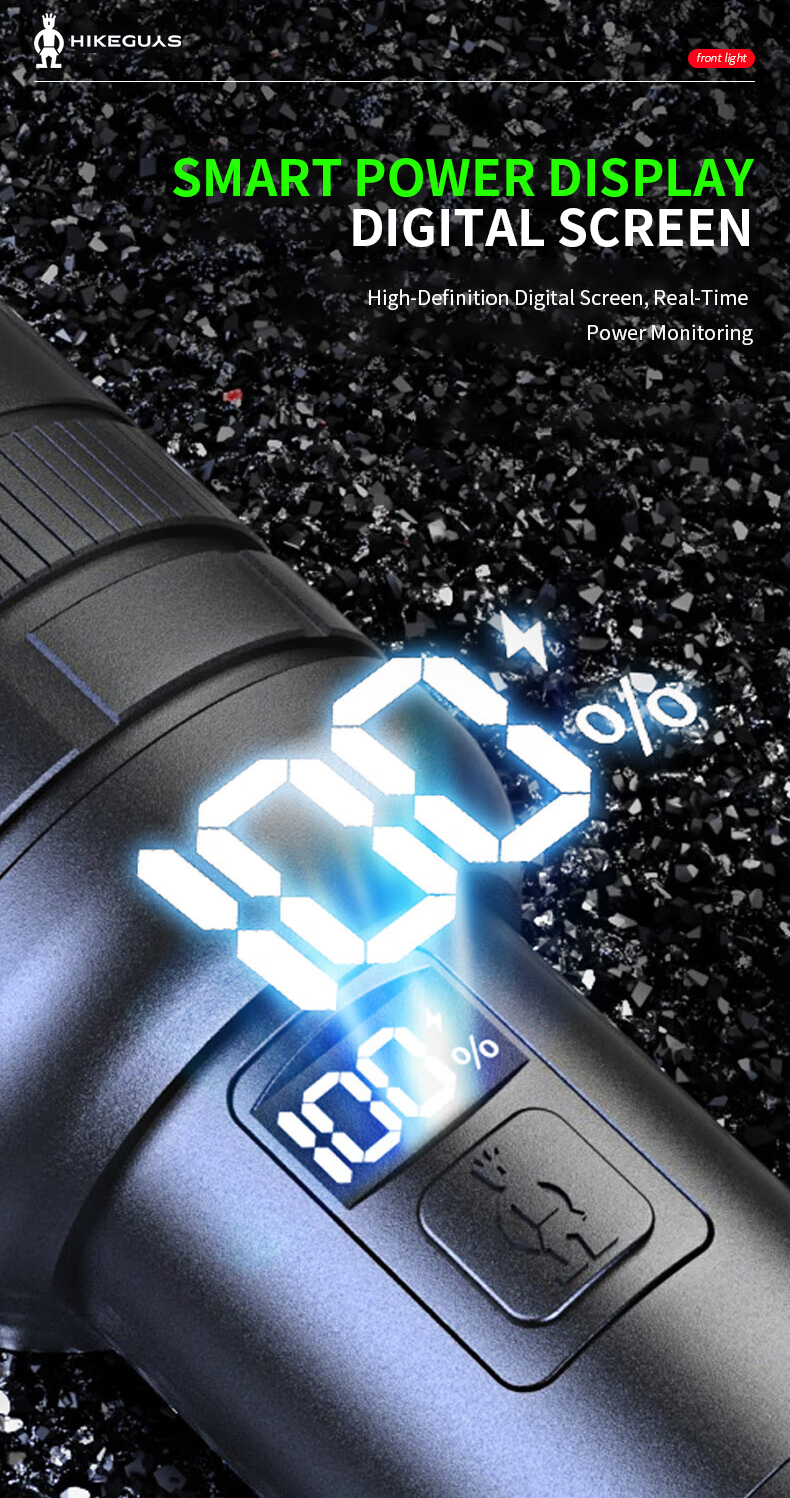 LED Strong Hand Flashlight Outdoor Camping Hiking