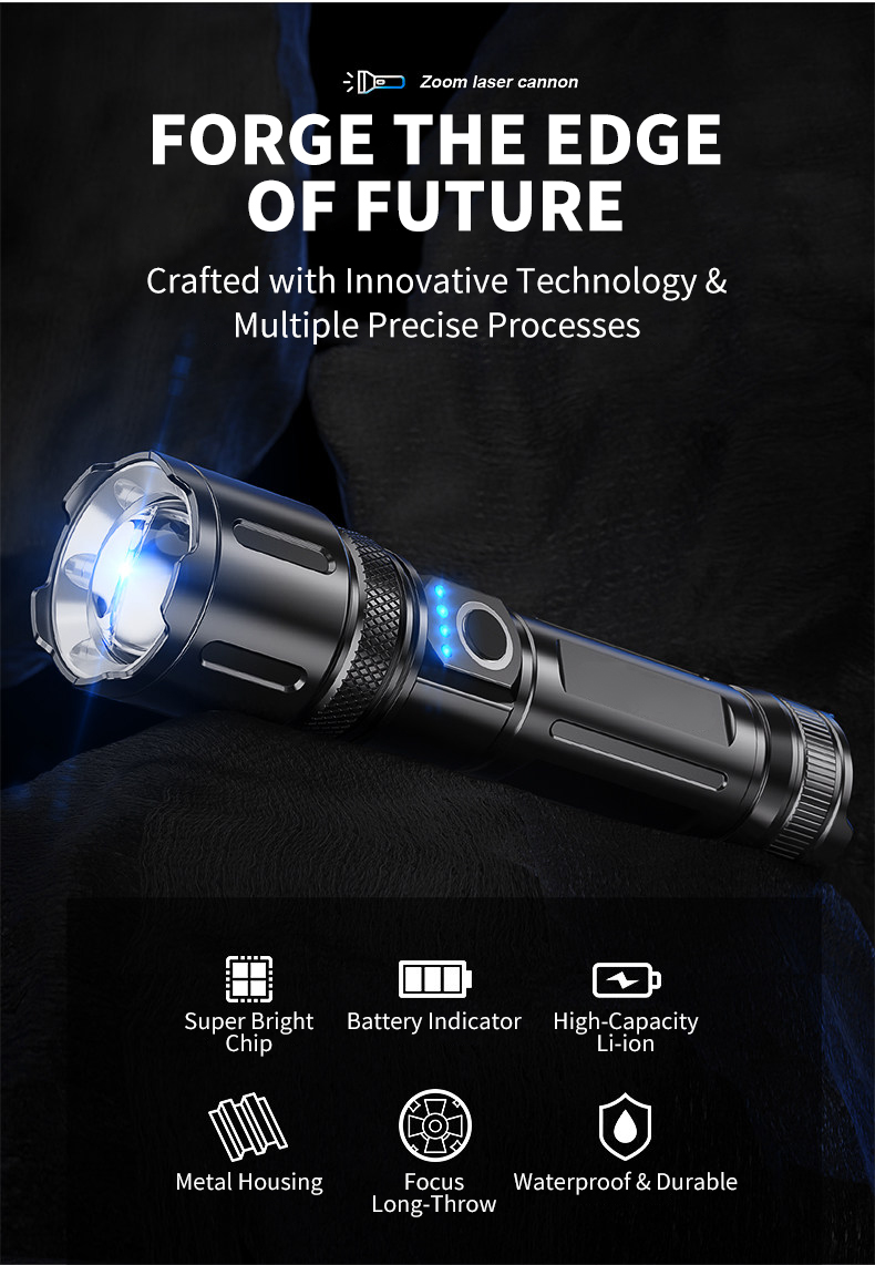 Wholesale Aluminum Alloy Camping Emergency Climbing Flashlight