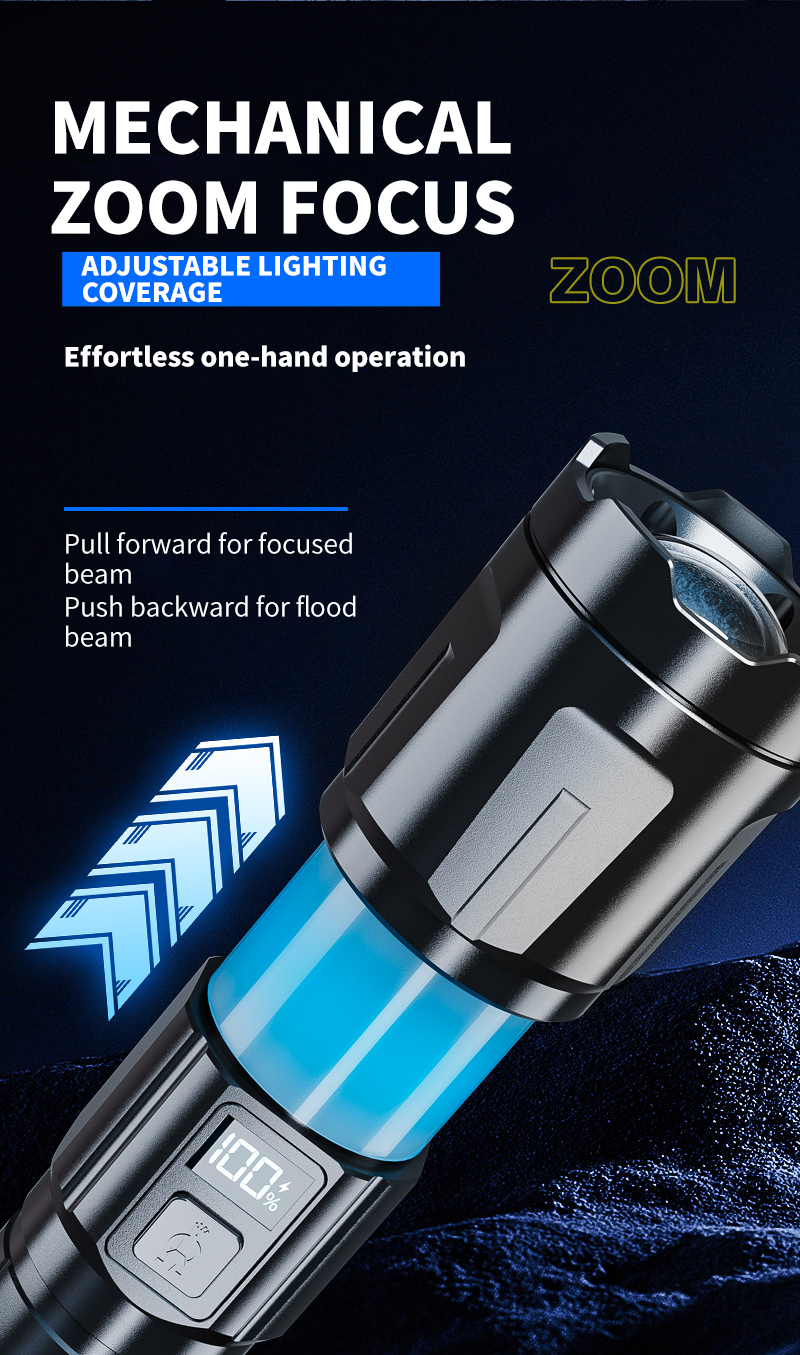 Scalable Aluminum Alloy Rechargeable Flashlight
