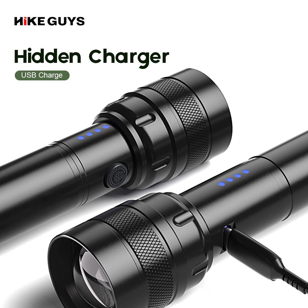 Mini Lightweight Rechargeable ABS Waterproof USB Flashlight