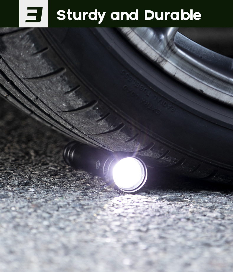 Mini Lightweight Rechargeable ABS Waterproof USB Flashlight