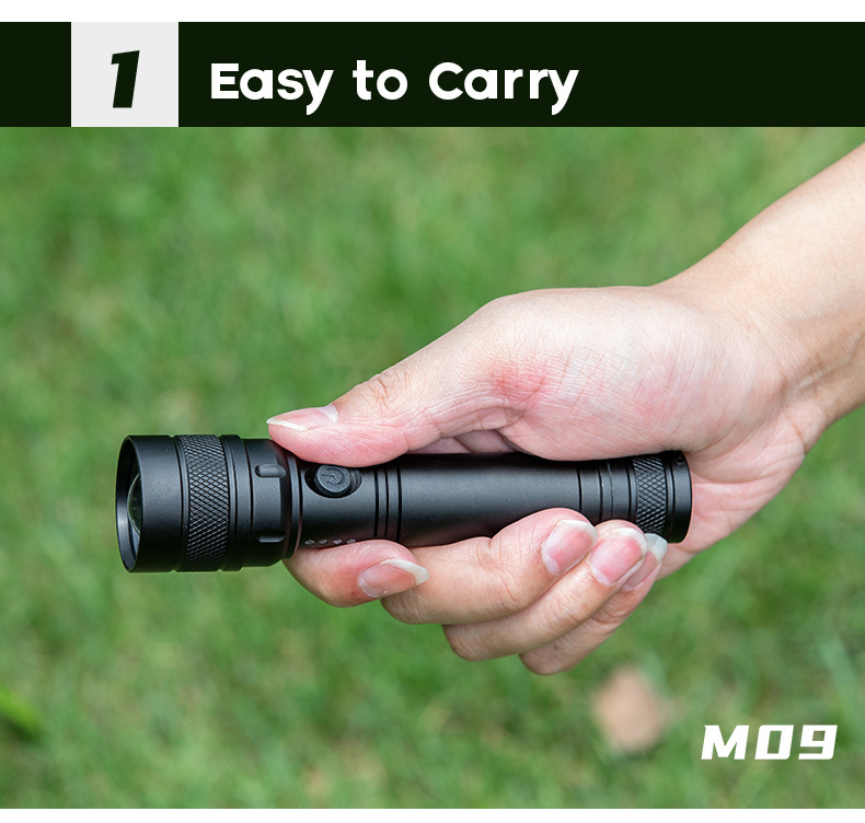 Mini Lightweight Rechargeable ABS Waterproof USB Flashlight