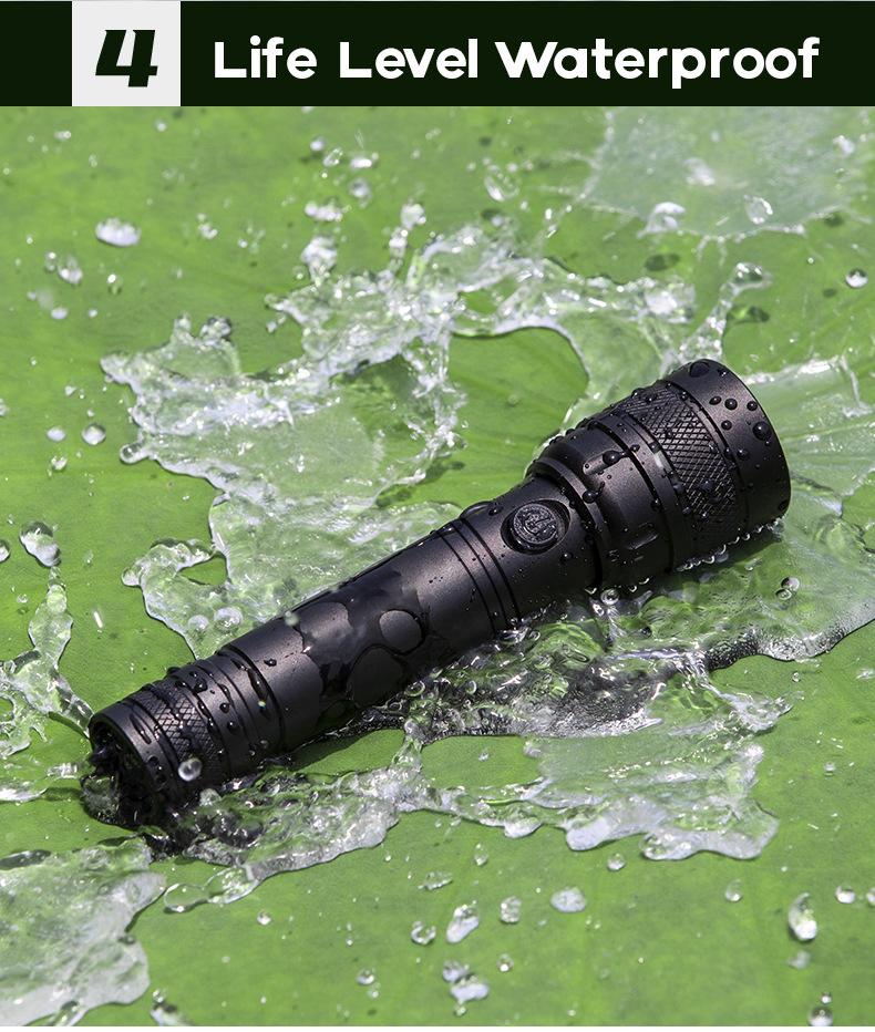 Mini Lightweight Rechargeable ABS Waterproof USB Flashlight