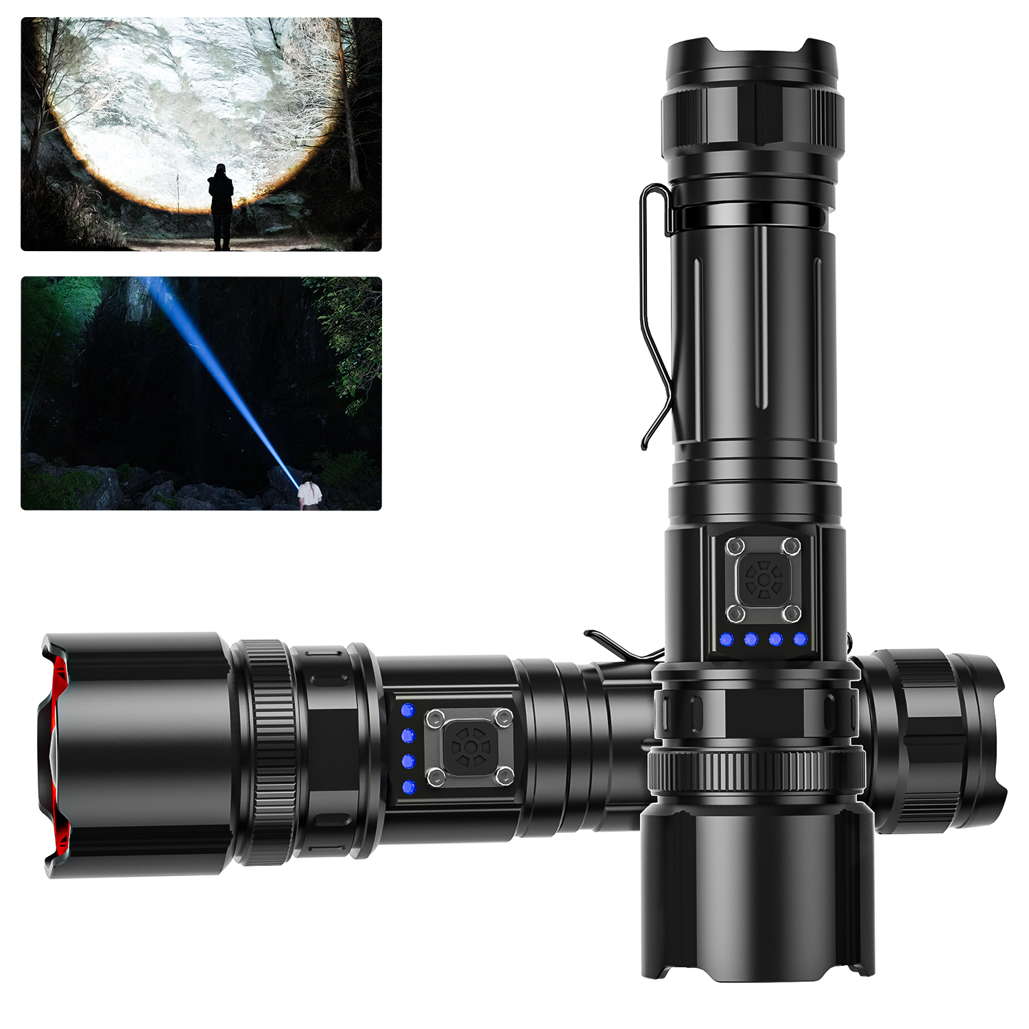 New Silver Dragon High-Intensity Ultra-Bright White Laser Flashlight