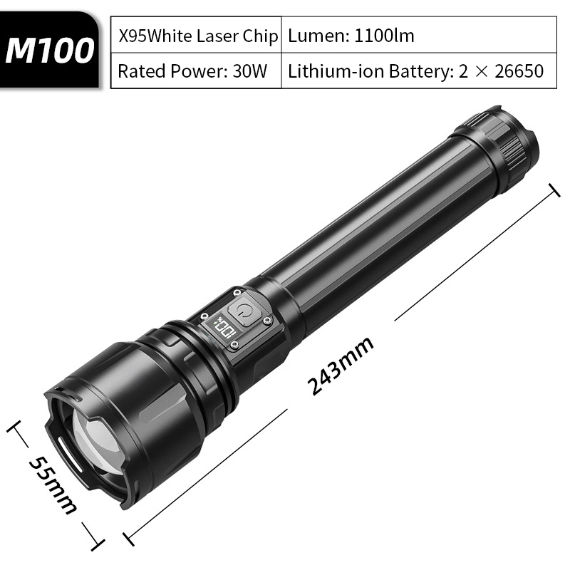 Hot Sale Rechargeable Aluminum Alloy IP44 Portable Flashlight