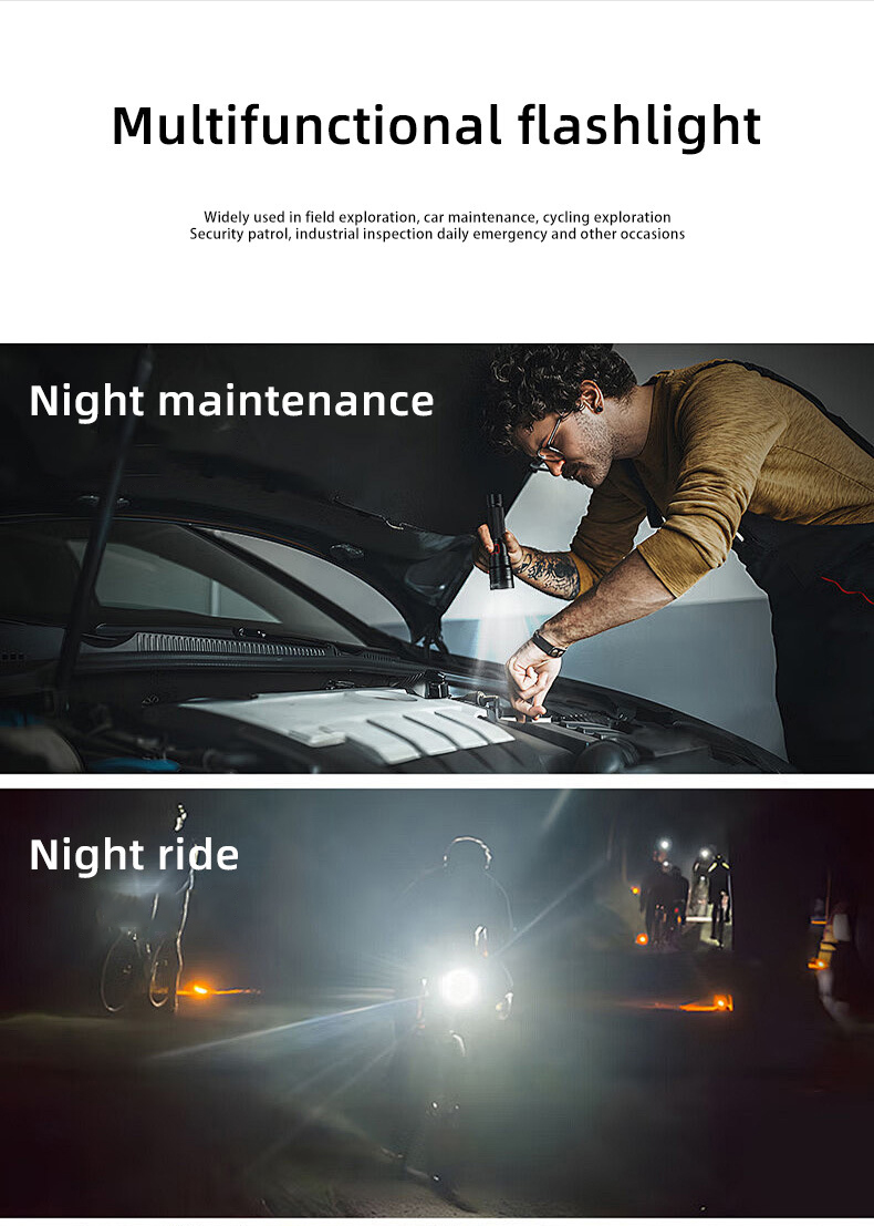 Hot Sale Rechargeable Aluminum Alloy IP44 Portable Flashlight