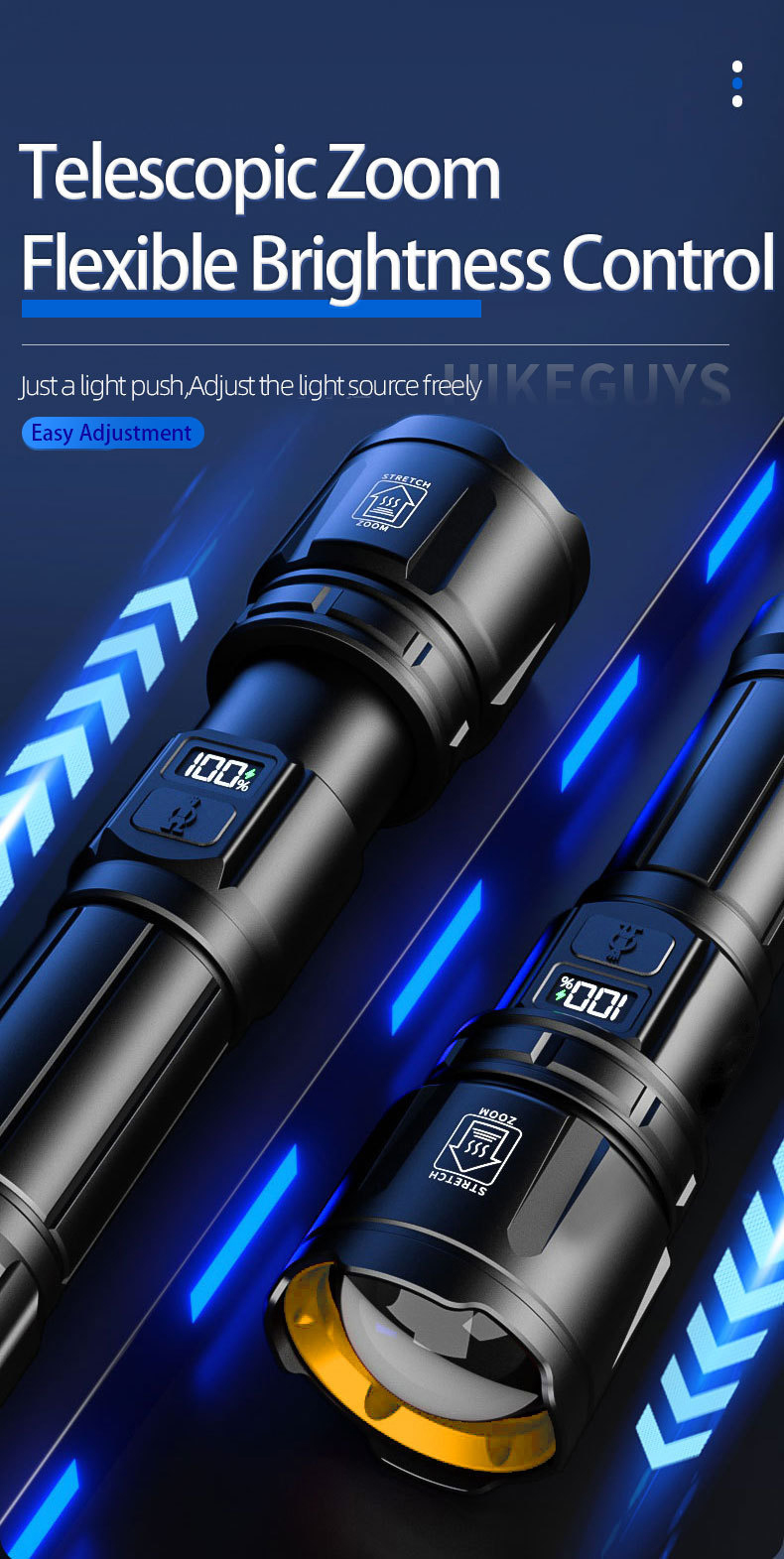 Hot Sellers High Power LED Flashlights M26 Super Bright