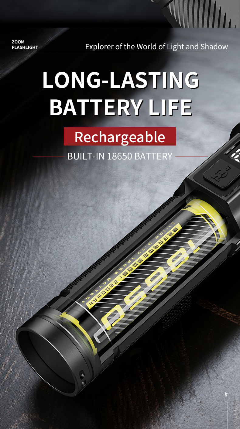 Manufacturer Wholesales High-power LED Flashlights Variable