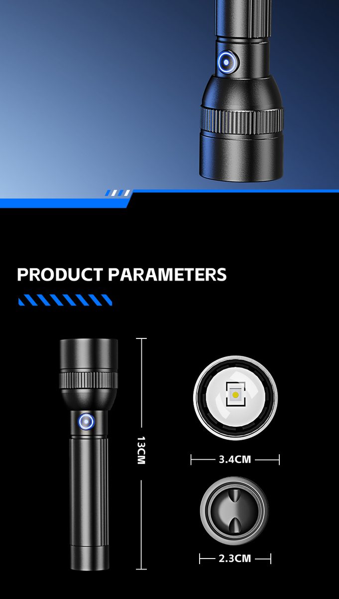 Wholesale Aluminum Alloy Emergency Flashlight High Lumen