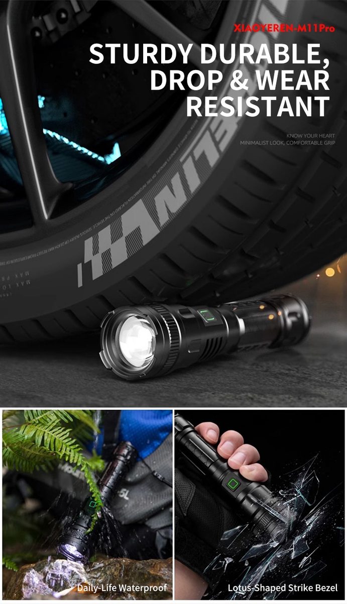 Hot Selling LED Rechargeable IP44 Camping Tactical Strong Light Aluminum Alloy Flashlight