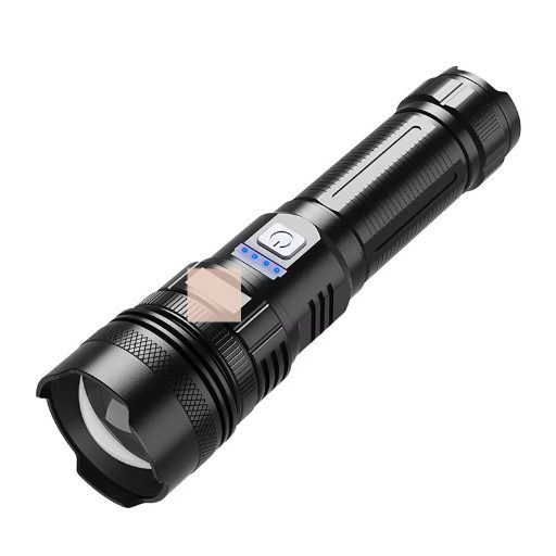 Manufacturer's Hot Selling High-Power Aluminum Alloy Flashlight 26650 Battery USB Recharge