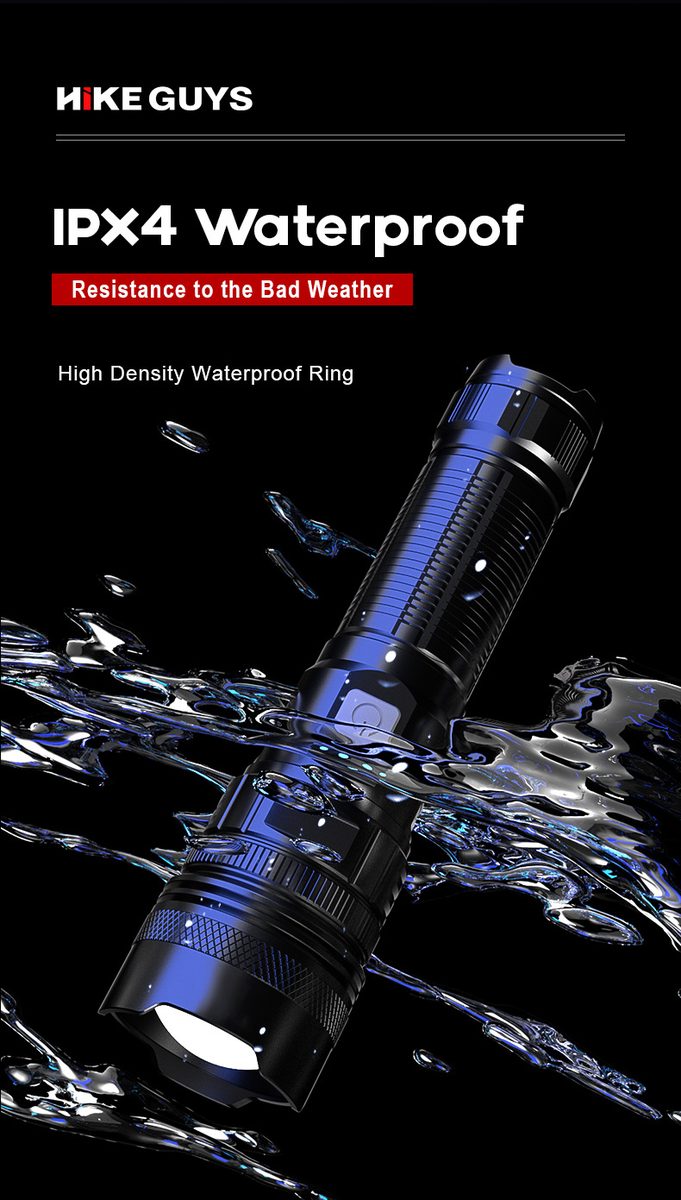 Manufacturer's Hot Selling High-Power Aluminum Alloy Flashlight 26650 Battery USB Recharge