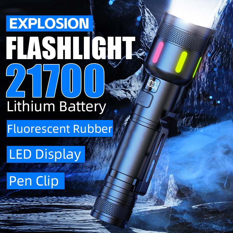Factory Wholesale Tactical Flashlight USB Rechargeable
