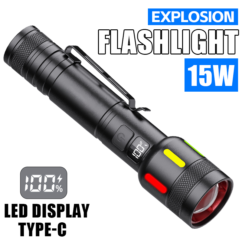 Factory Wholesale Tactical Flashlight USB Rechargeable