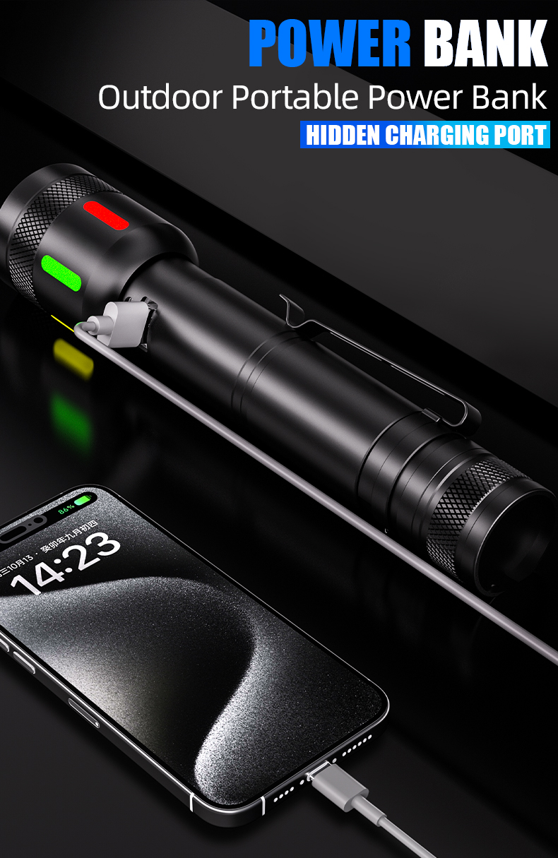 Factory Wholesale Tactical Flashlight USB Rechargeable