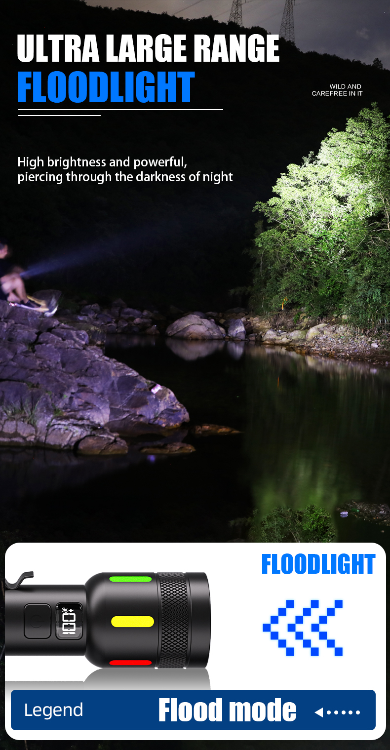 Factory Wholesale Tactical Flashlight USB Rechargeable