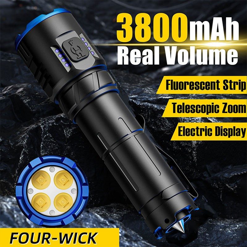 Manufacturer Direct Sales Portable Strong Light Tactical Emergency Aluminum Alloy Magnetic