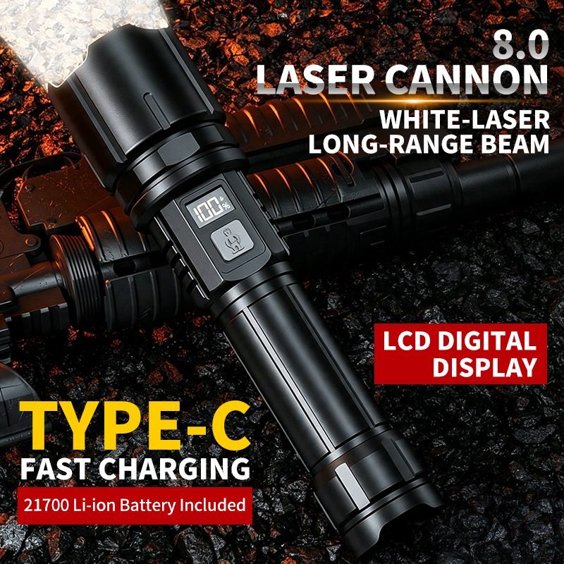 Hot Selling Aluminum Alloy Telescopic Zoom LED Strong Flashlight