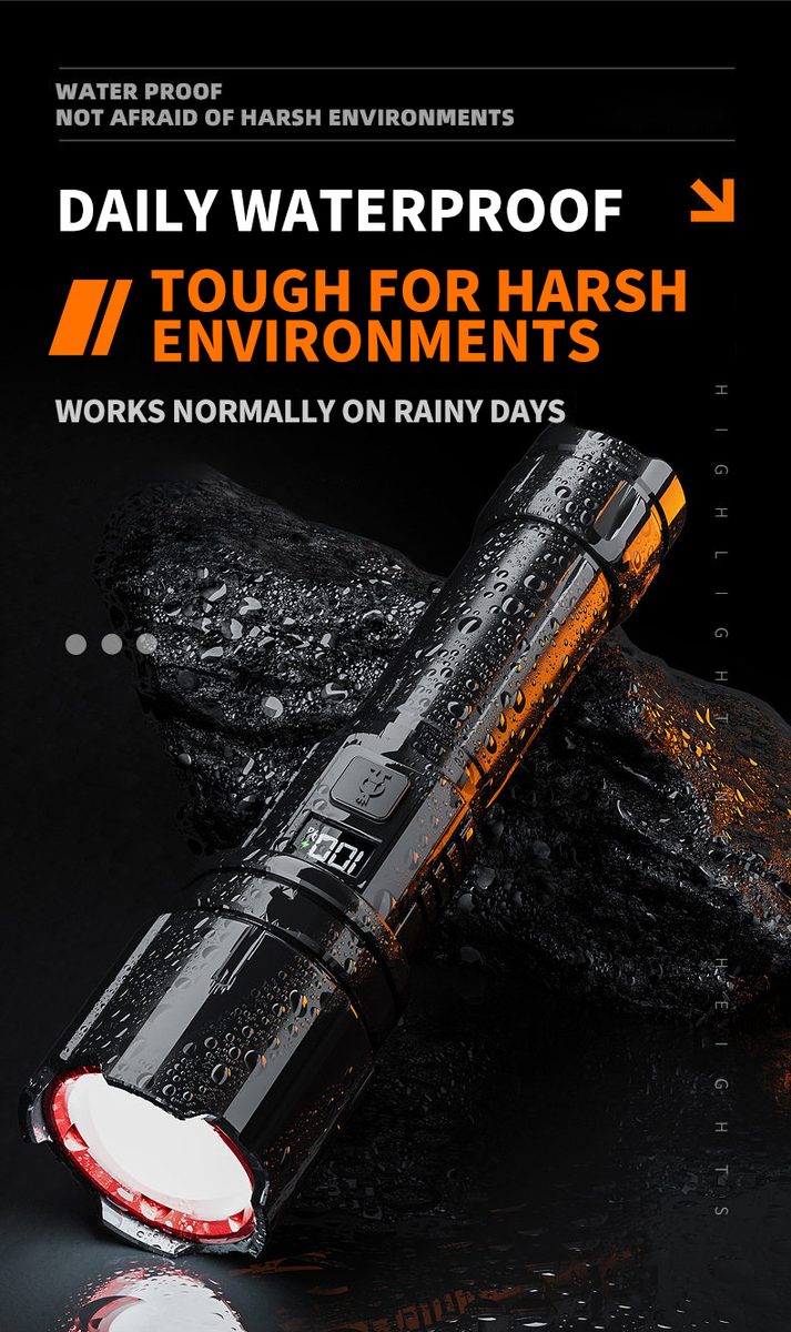 Hot Selling Aluminum Alloy Telescopic Zoom LED Strong Flashlight