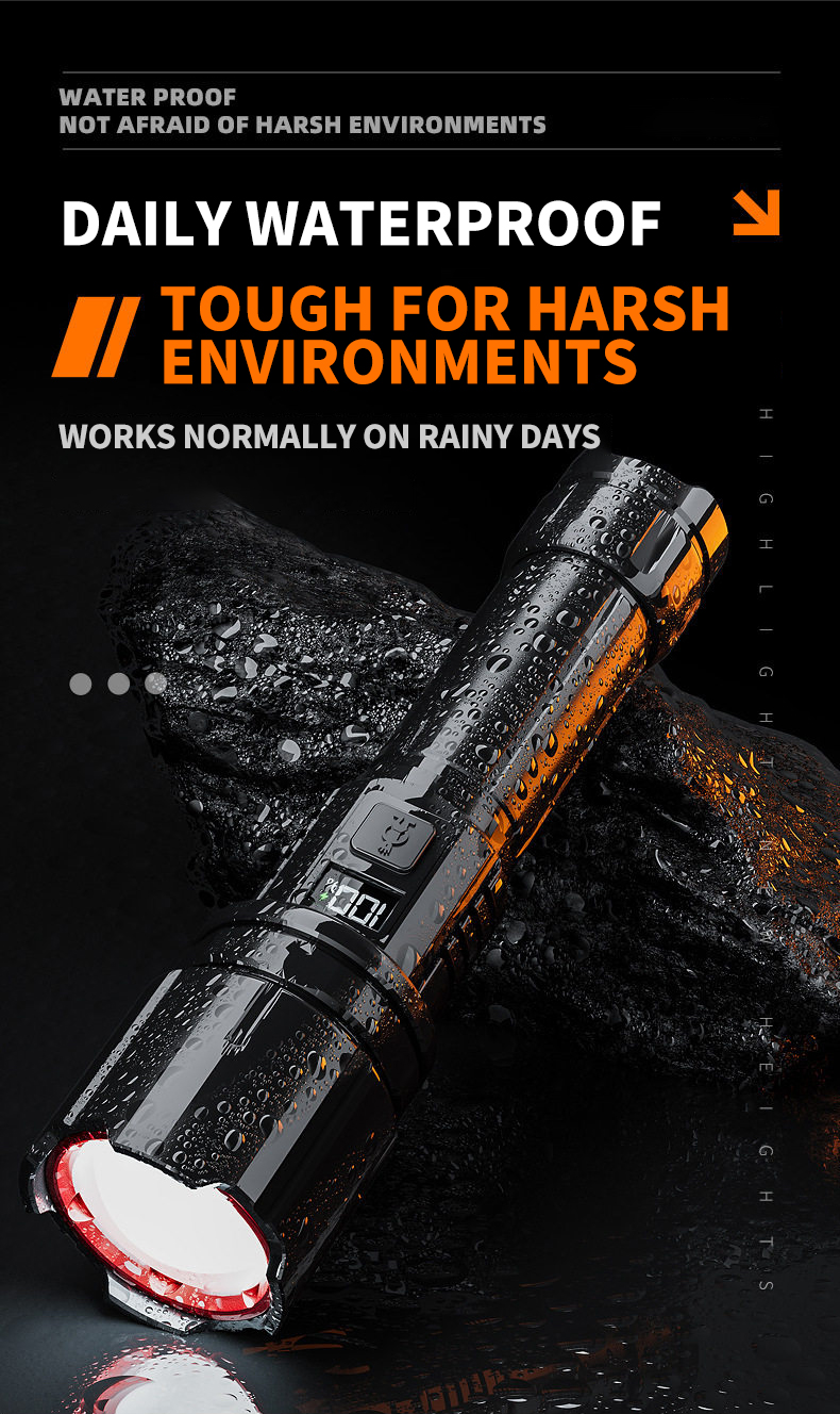 Hot Selling Aluminum Alloy Telescopic Zoom LED Strong Flashlight