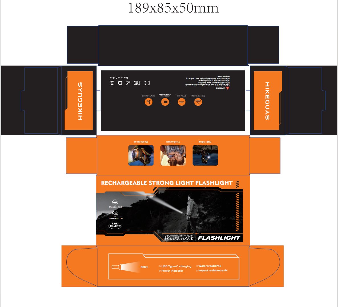 Factory Wholesale Aluminum Alloy LED Rechargeable Emergency Flashlight with High Lumen 300