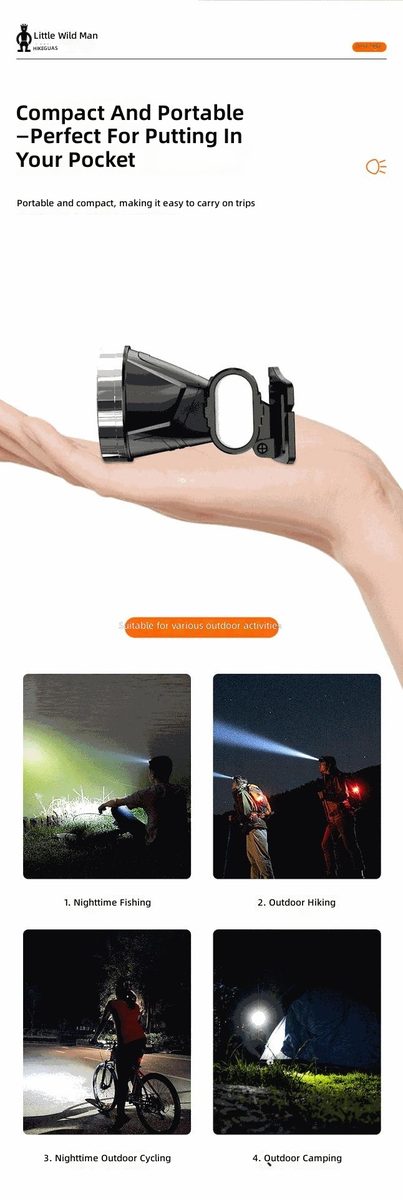 Outdoor Camping Strong LED Head Lamp Emergency Mountaineering Fishing Head Lamp with 50000
