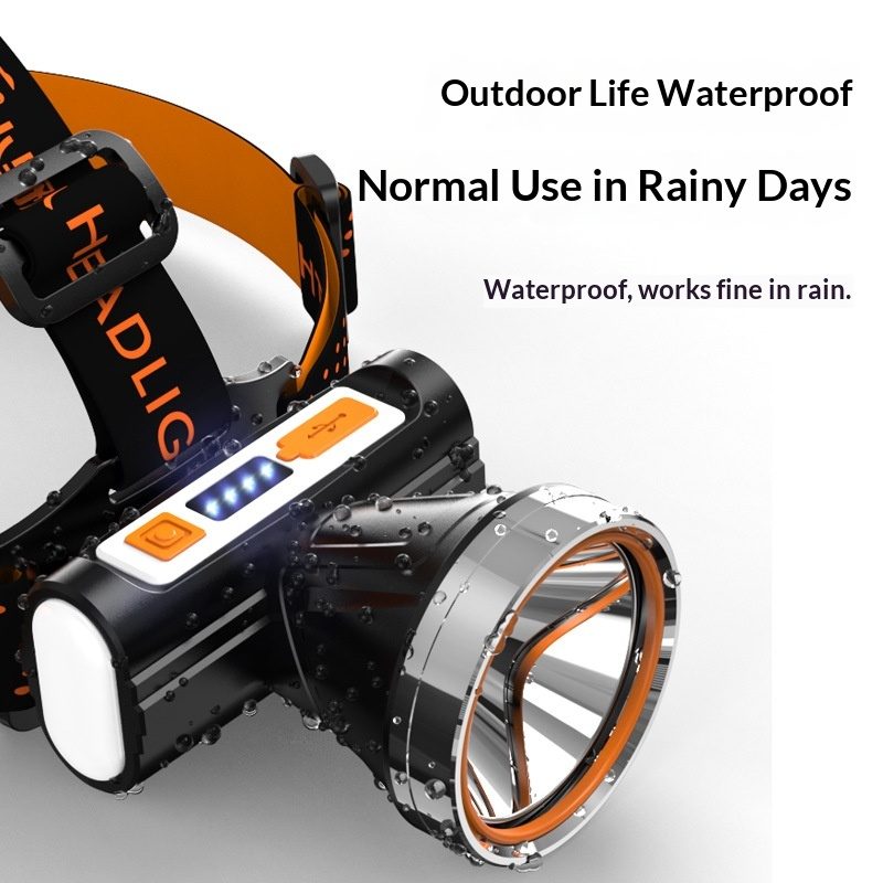 Outdoor Camping Strong LED Head Lamp Emergency Mountaineering Fishing Head Lamp with 50000