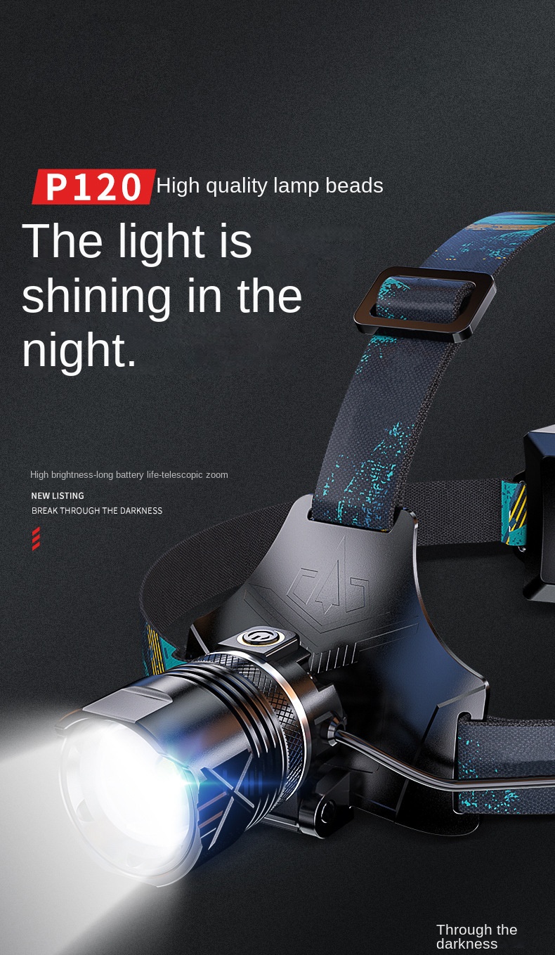 Outdoor Camping Strong LED Head Lamp Emergency
