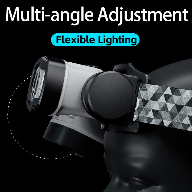 Factory Wholesale Rechargeable 18650 Li-Ion Strong Light Headlamps LED ABS Waterproof Adju
