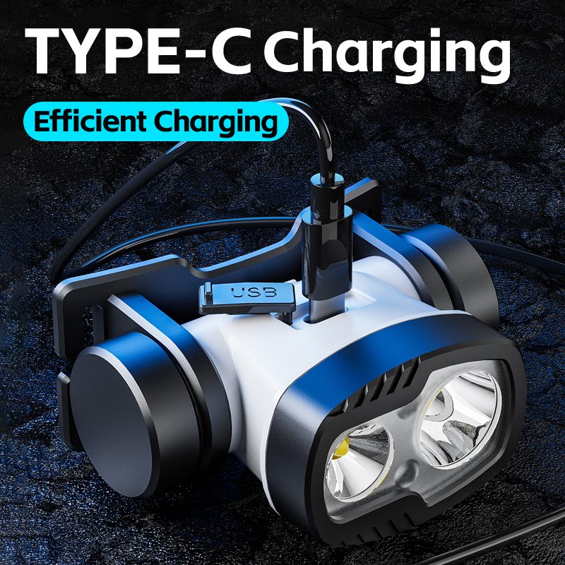 Factory Wholesale Rechargeable 18650 Li-Ion Strong Light Headlamps LED ABS Waterproof Adju