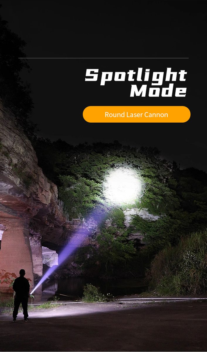 Manufacturer Wholesale Emergency Flashlight Outdoor Portable USB Rechargeable 1000LM Water