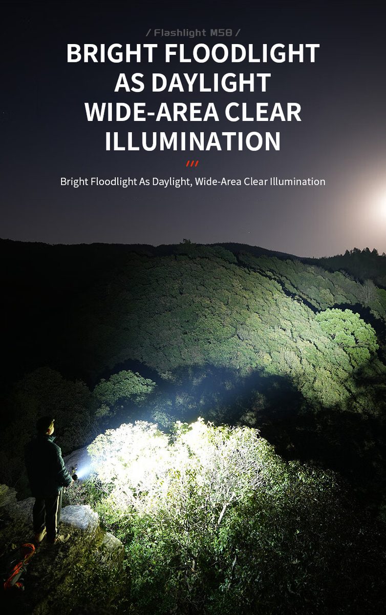 Factory Hot Selling Outdoor Camping Emergency Flashlights Aluminum Alloy IPX4 Waterproof 9
