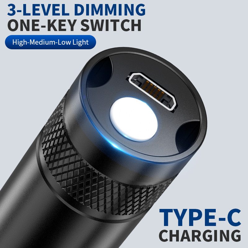 OEM ODM Customized LED Aluminum Alloy Strong Light Flashlight IP44 Waterproof 150LM Portab