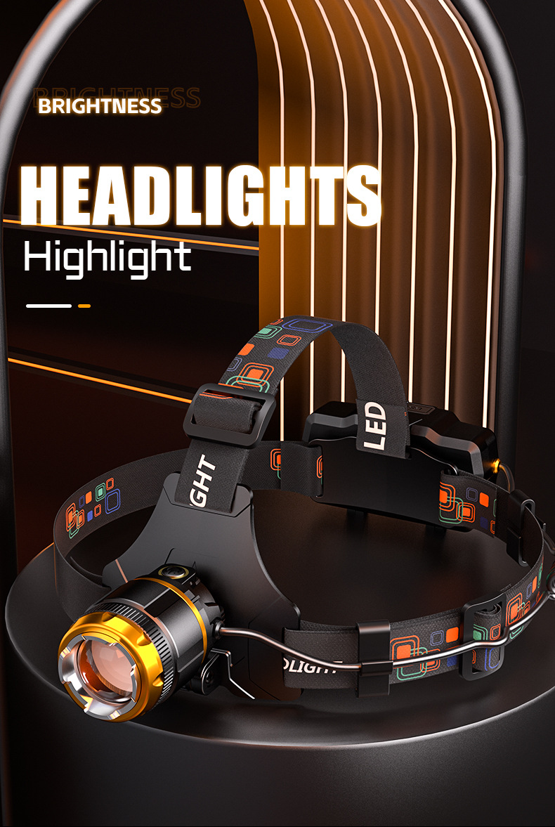 Lightweight Adjustable Head Lamp Long Lasting Battery