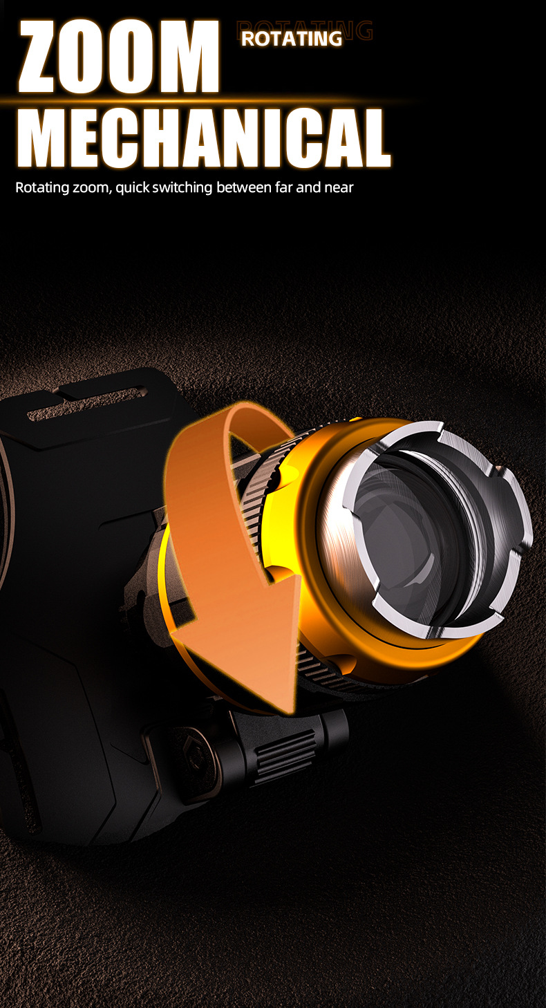 Lightweight Adjustable Head Lamp Long Lasting Battery