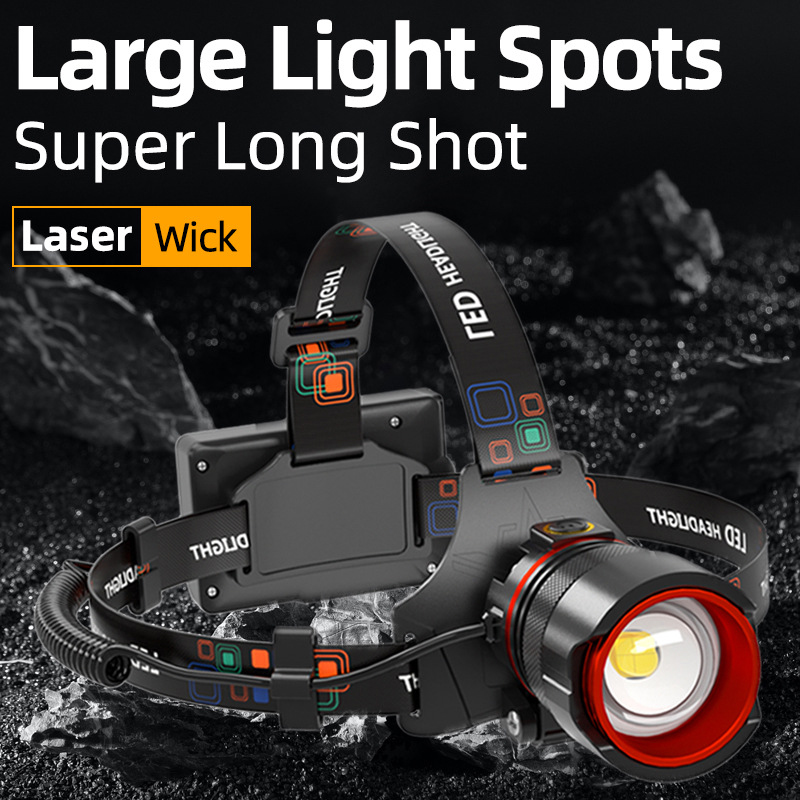 Aluminum Alloy Waterproof Adjustable Headlamp Power Display