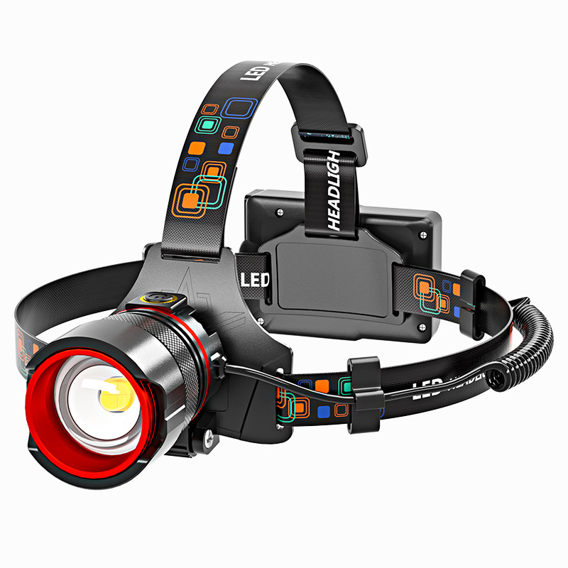 Aluminum Alloy Waterproof Adjustable Headlamp Power Display