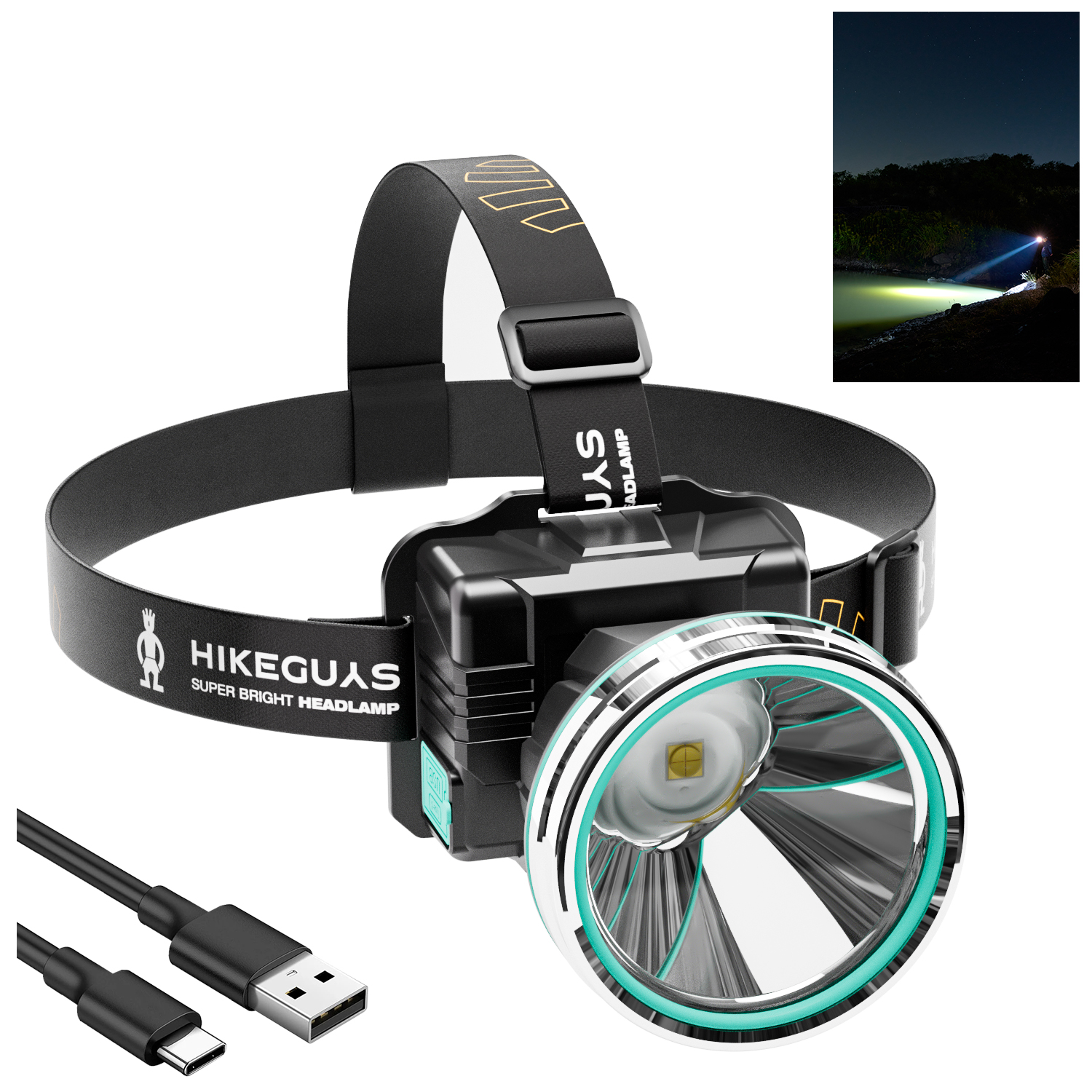 Durable Hand Held LED Searchlight Multi Light Mode
