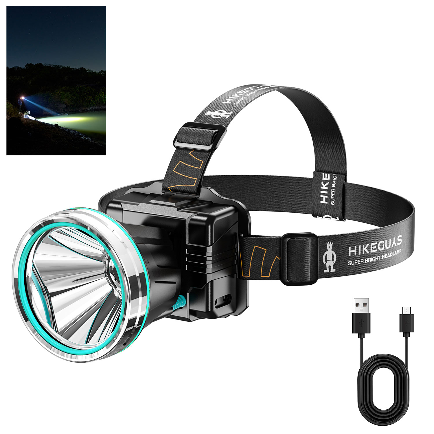 Durable Hand Held LED Searchlight Multi Light Mode