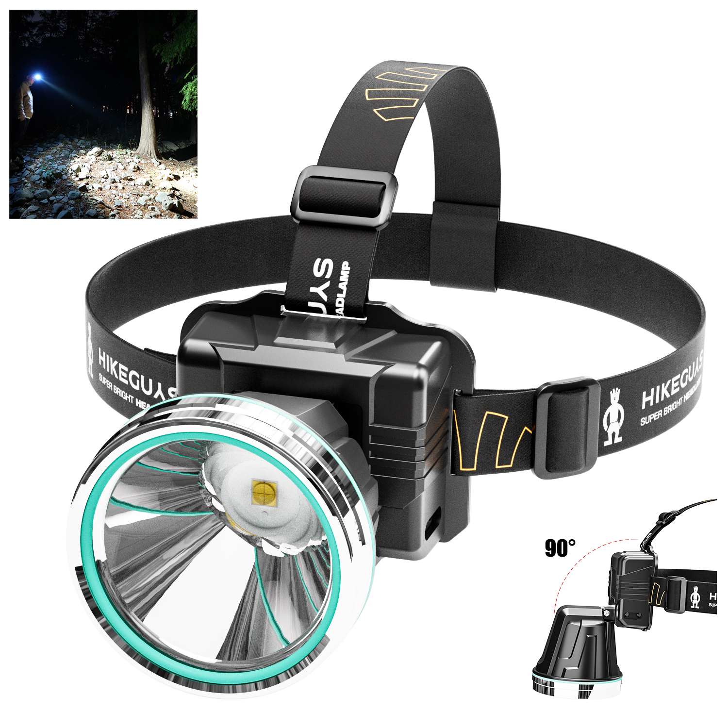 Durable Hand Held LED Searchlight Multi Light Mode