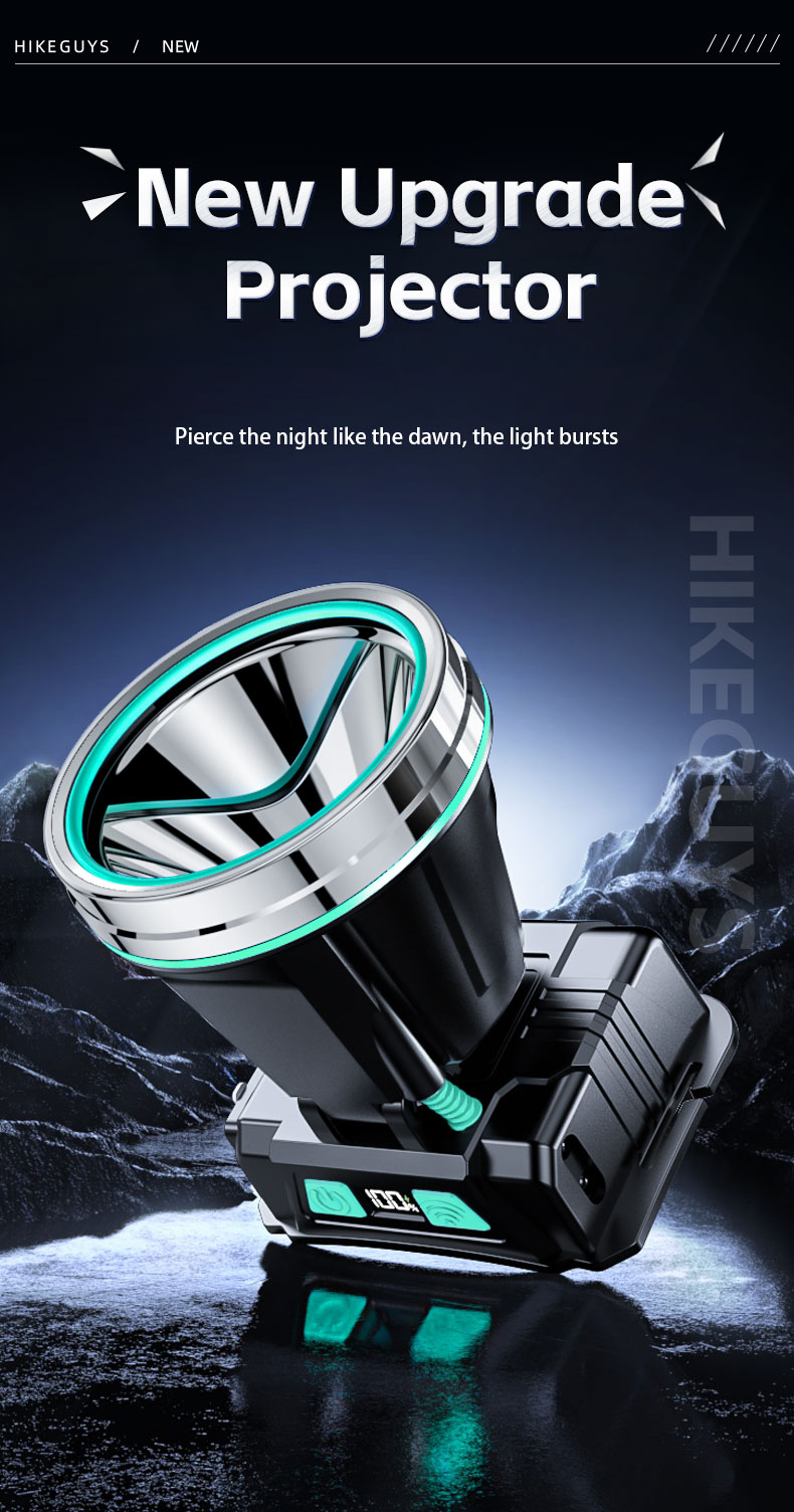 Durable Hand Held LED Searchlight Multi Light Mode