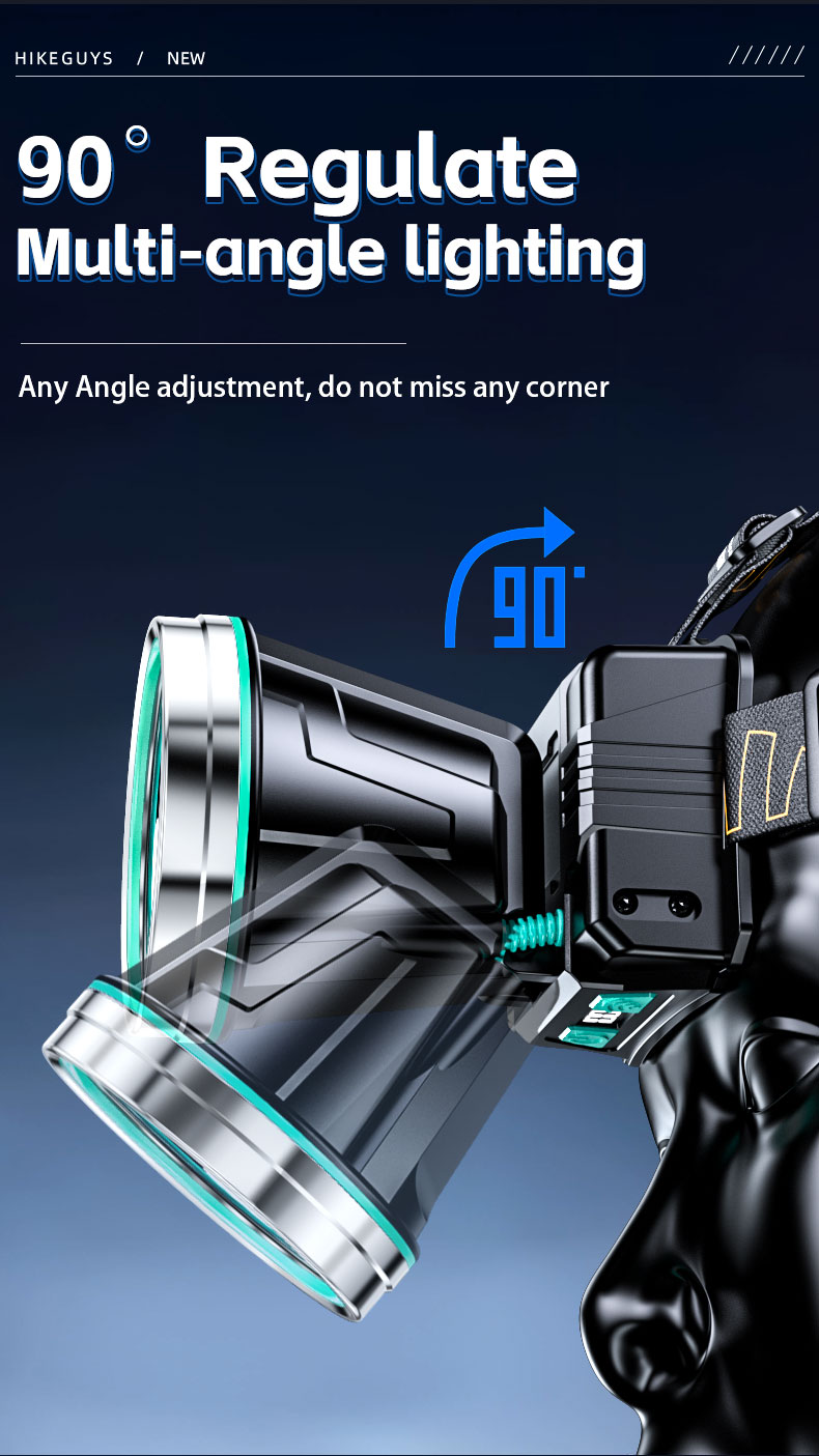 Durable Hand Held LED Searchlight Multi Light Mode