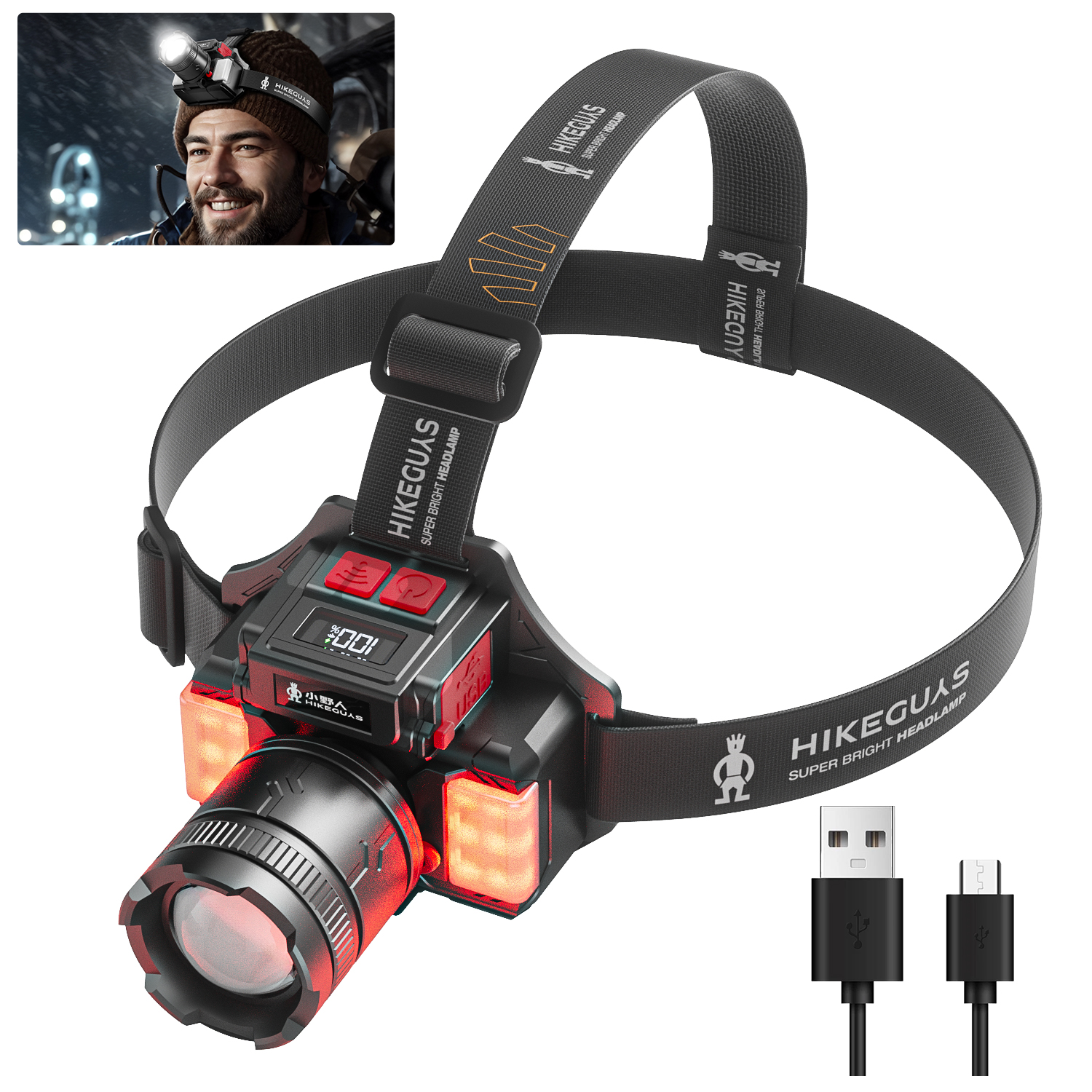Portable 1700LM High Lumen LED Spotlight IPX4 Waterproof