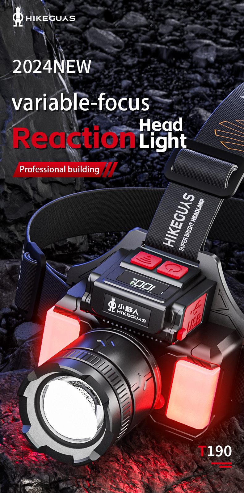 Portable 1700LM High Lumen LED Spotlight IPX4 Waterproof