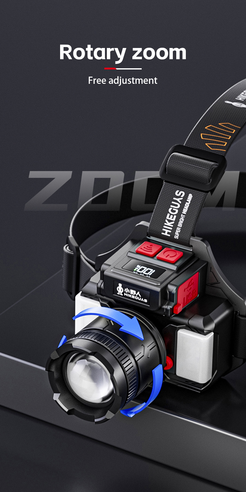 Portable 1700LM High Lumen LED Spotlight IPX4 Waterproof