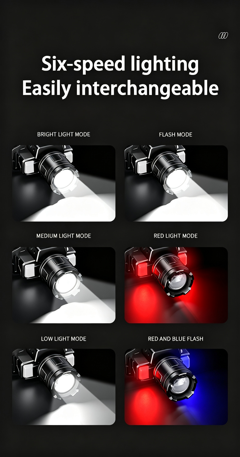 Strong Light Emergency Light Rechargeable 1200mAh Flood Mode