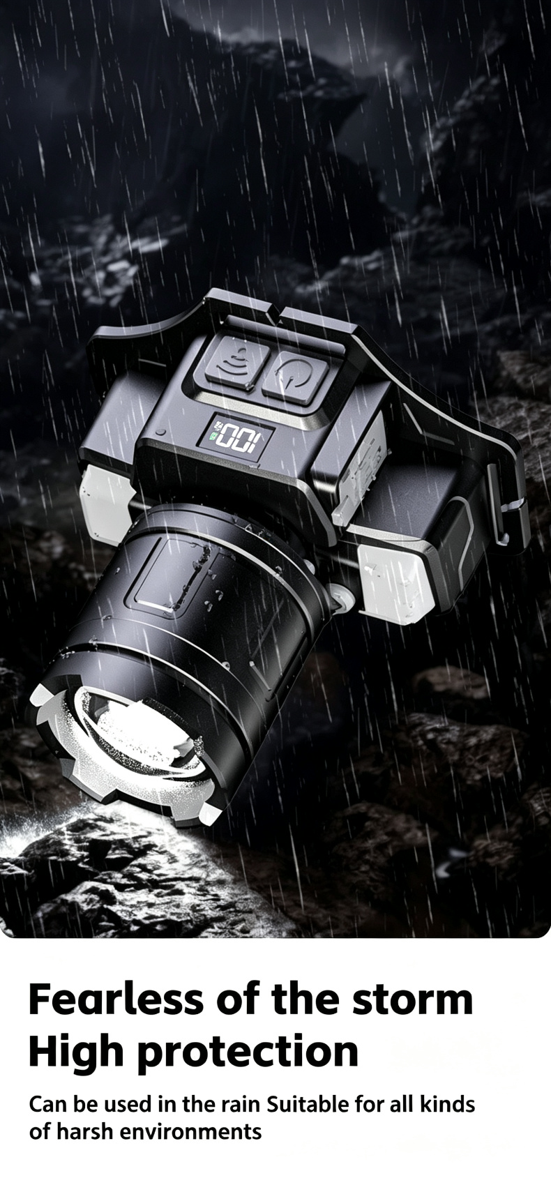 Strong Light Emergency Light Rechargeable 1200mAh Flood Mode